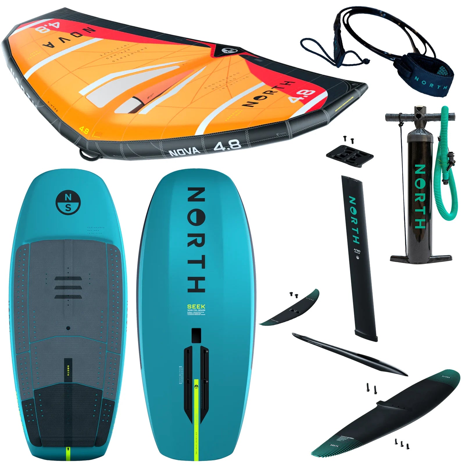 North Nova + Seek Sonar Prime Complete Wing Foil Package