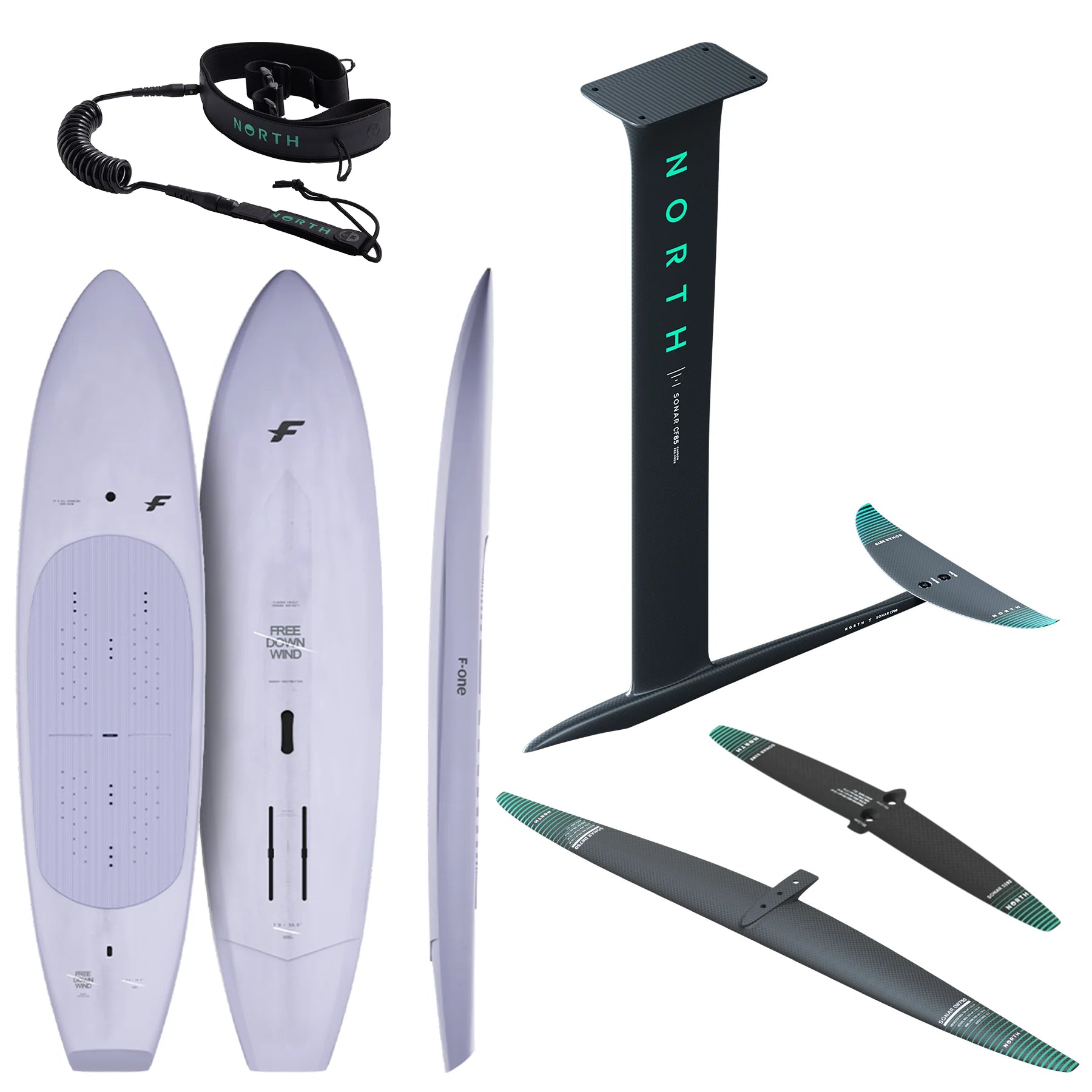 2026 F-One Rocket Free DW + North Sonar DW Carbon Foil Package