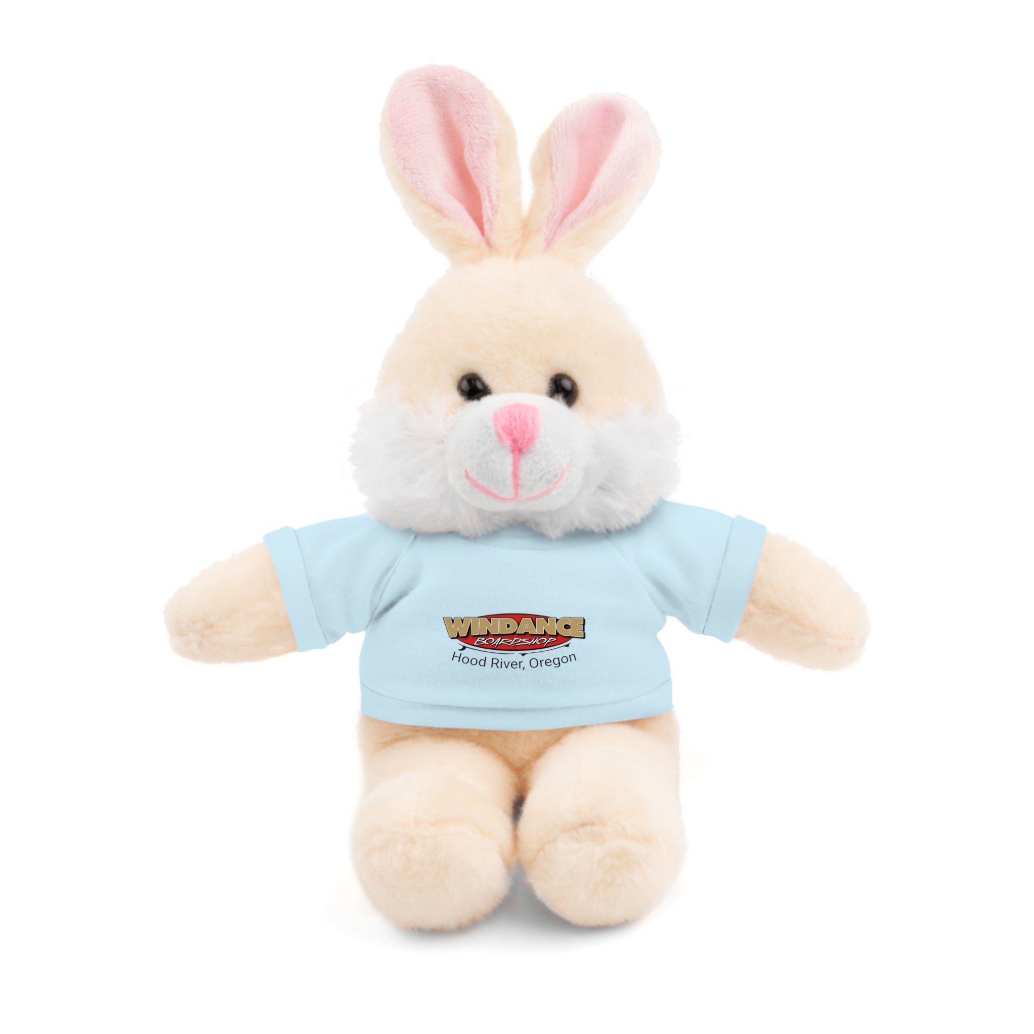 Plush Teddy with Windance Logo Tee — Hood River, Oregon Souvenir Stuffed Animal