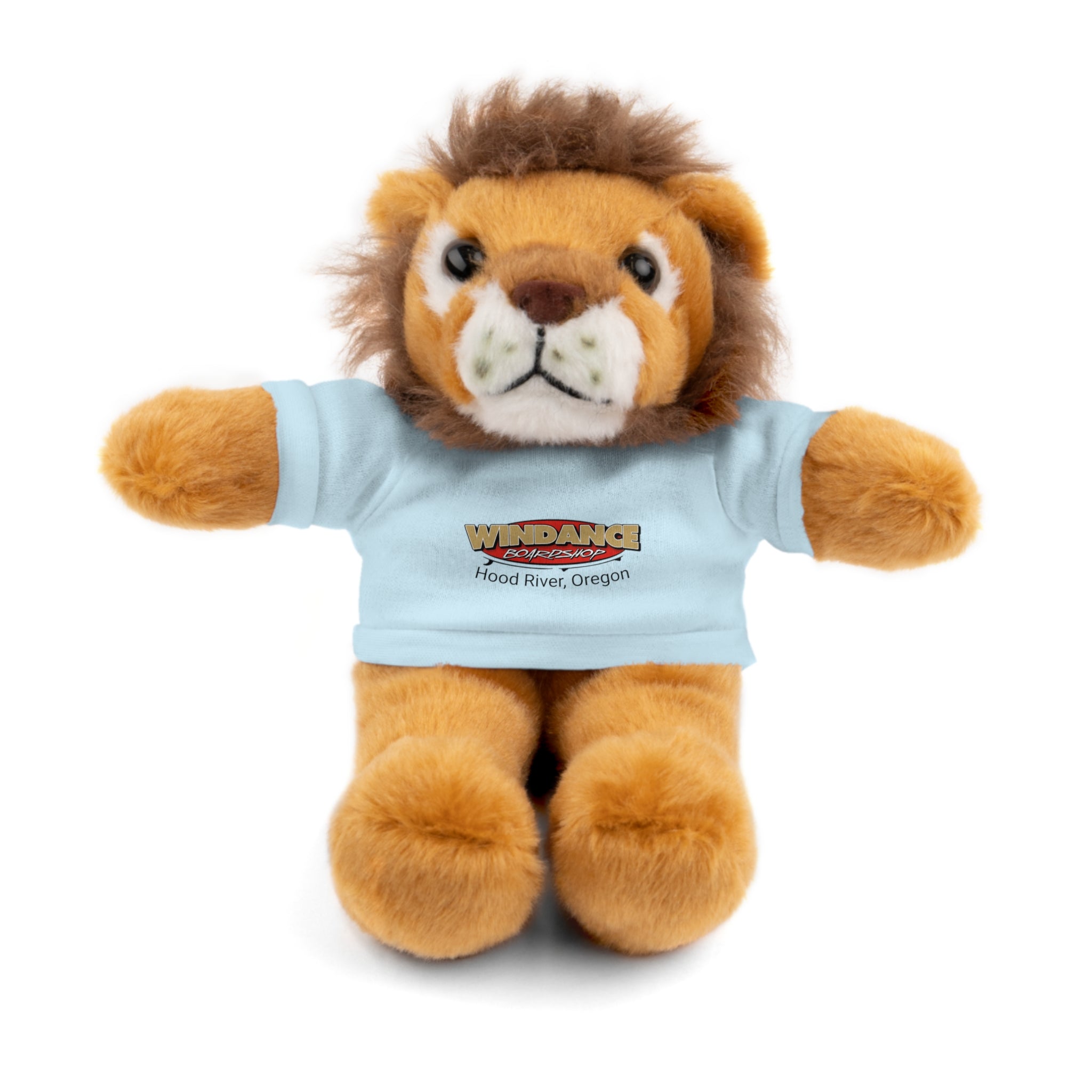 Plush Teddy with Windance Logo Tee — Hood River, Oregon Souvenir Stuffed Animal