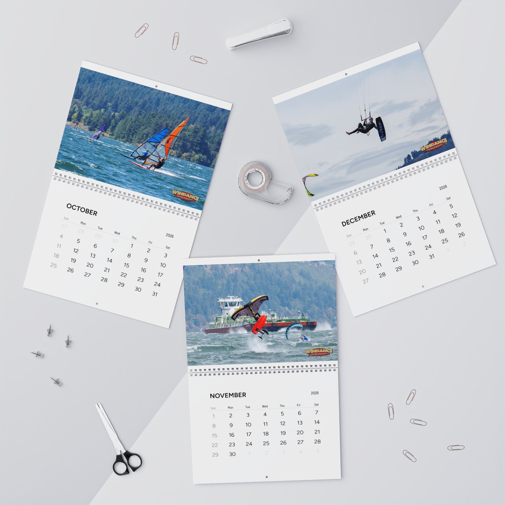 2026 Columbia River Gorge Wall Calendar - Windance Kiteboarding, Winds