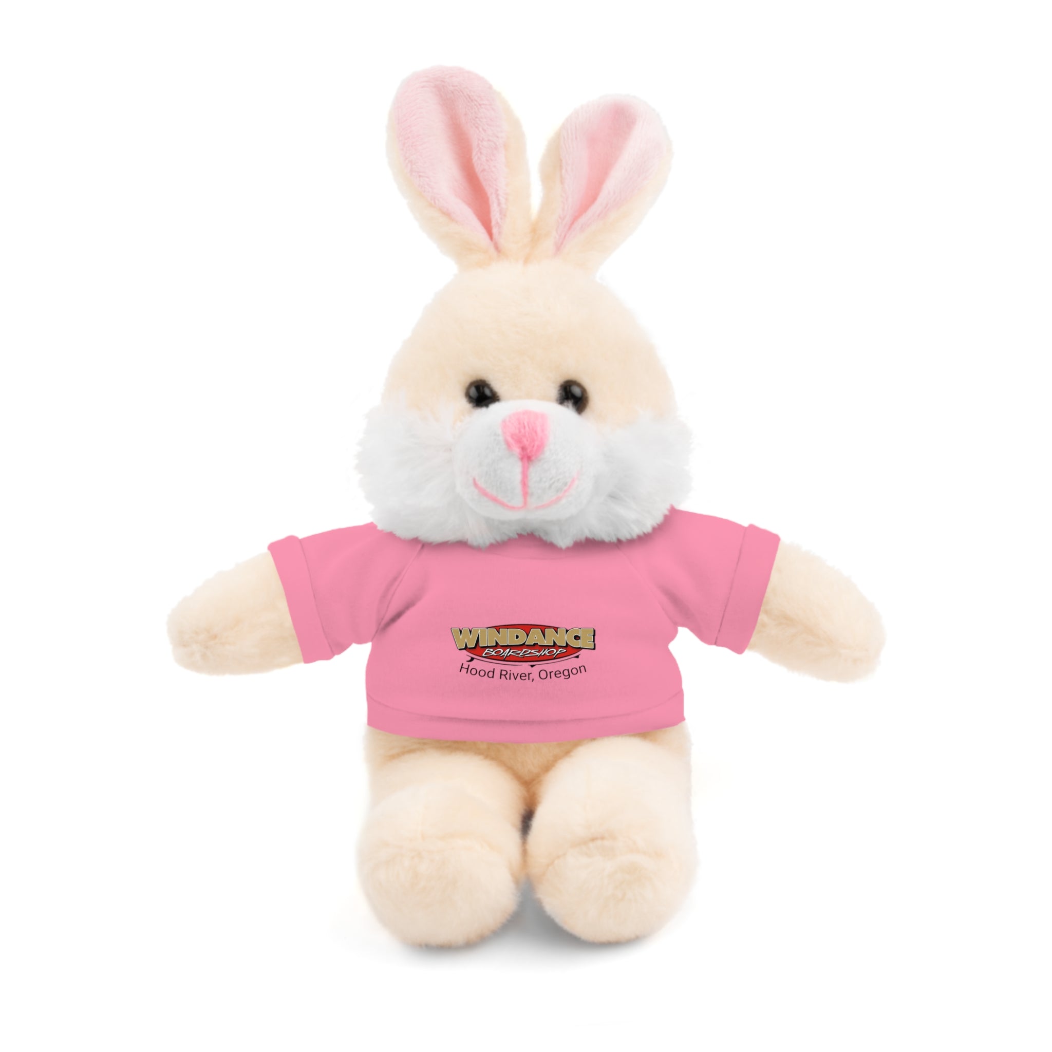 Plush Teddy with Windance Logo Tee — Hood River, Oregon Souvenir Stuffed Animal