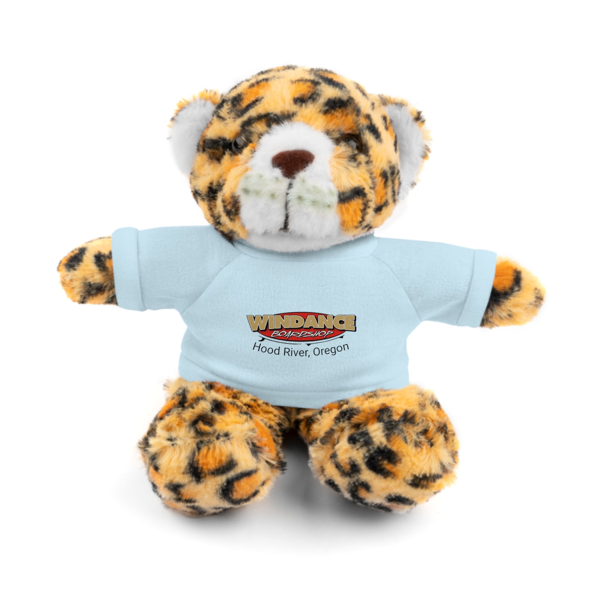 Plush Teddy with Windance Logo Tee — Hood River, Oregon Souvenir Stuffed Animal