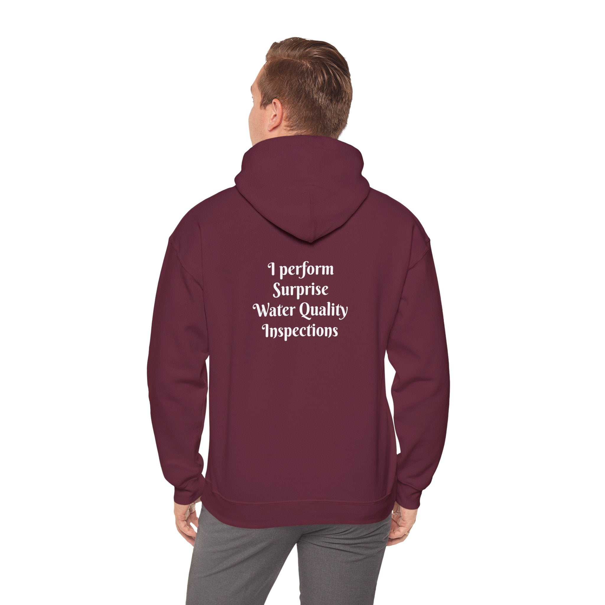 "I don't crash. I perform surprise water quality inspections." Hoodie — Funny Watersports Sweatshirt