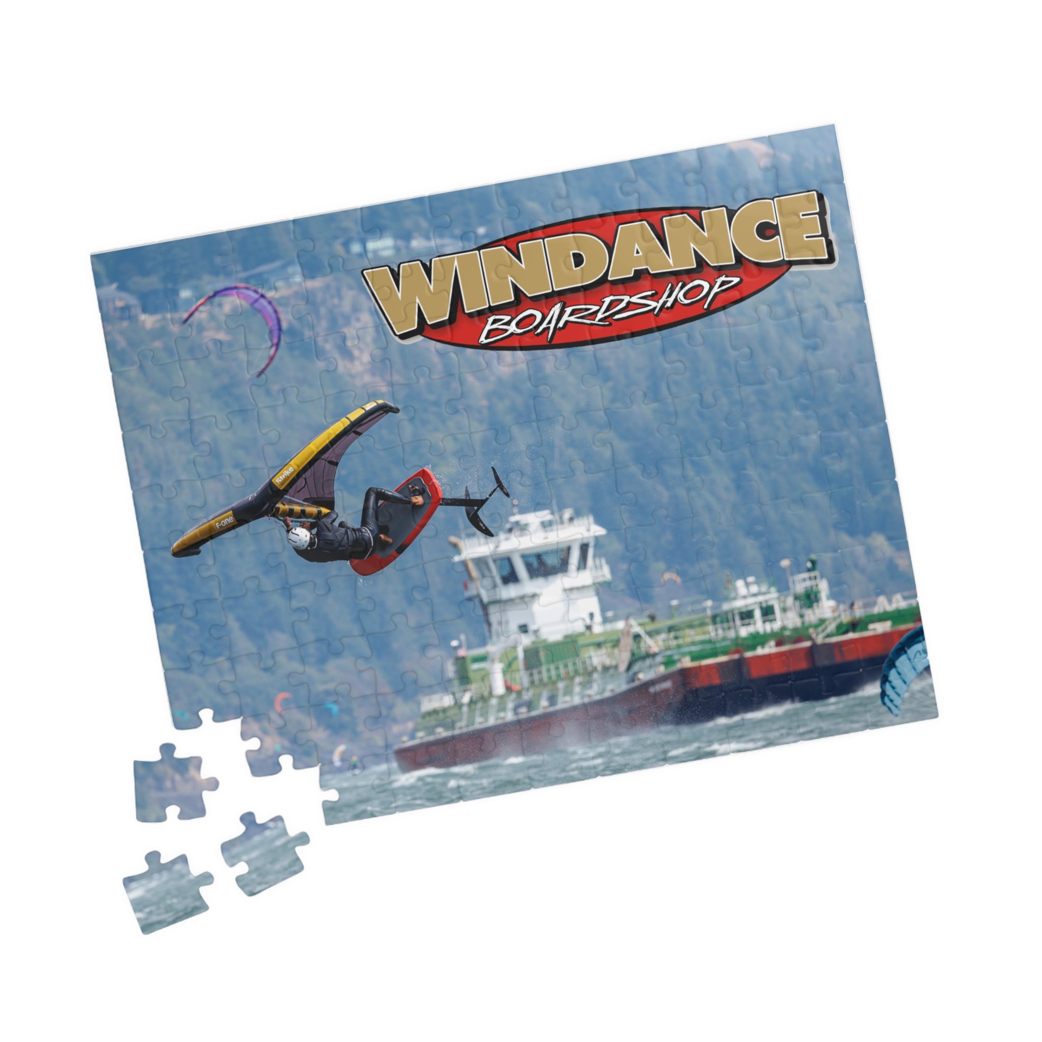Windance Boardshop Watersports Jigsaw Puzzle — Windsurfing & Boat Scene (110–1014 pc)