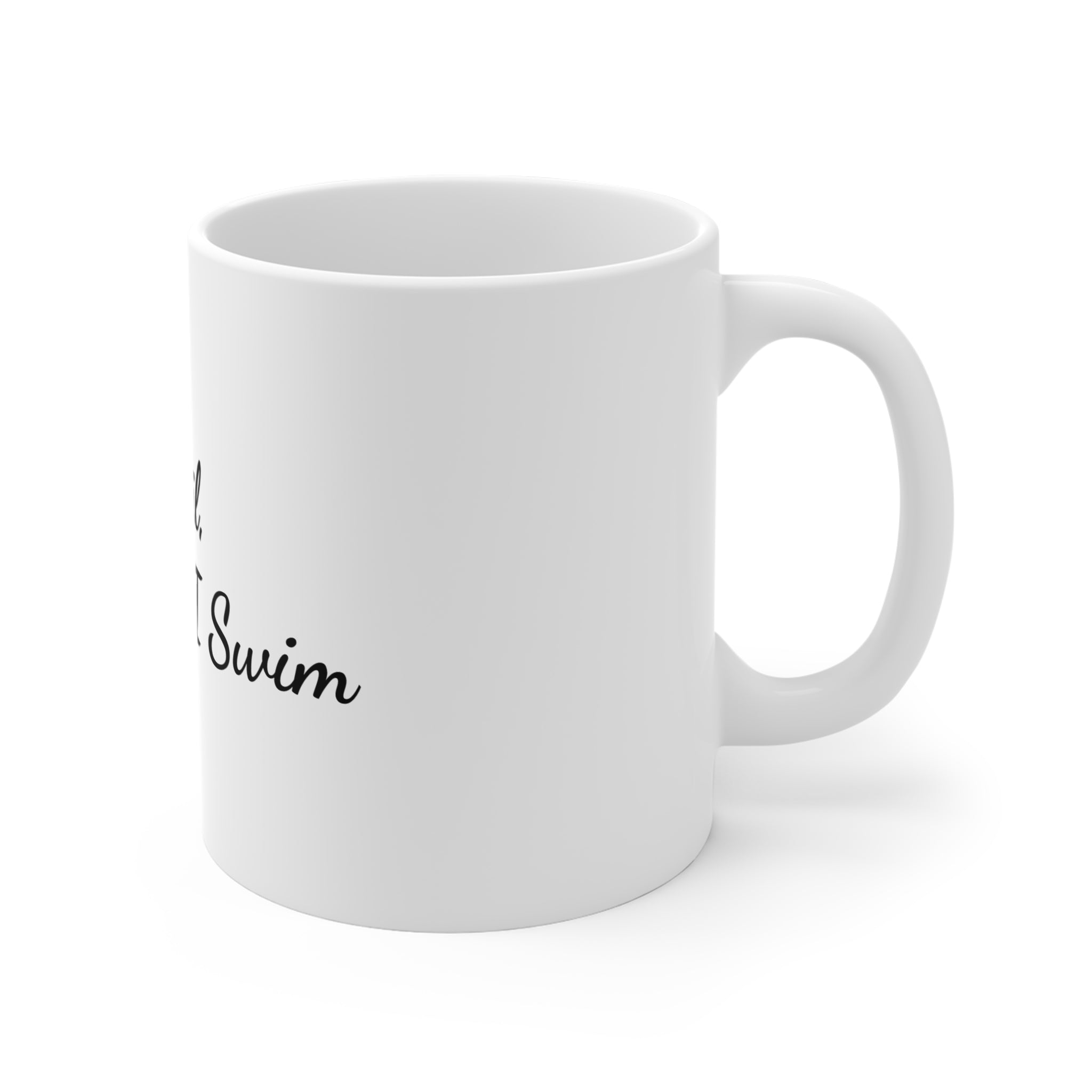 Swimming Mug - "I Foil, Therefore I Swim" Ceramic Coffee Cup, Swimmer Gift