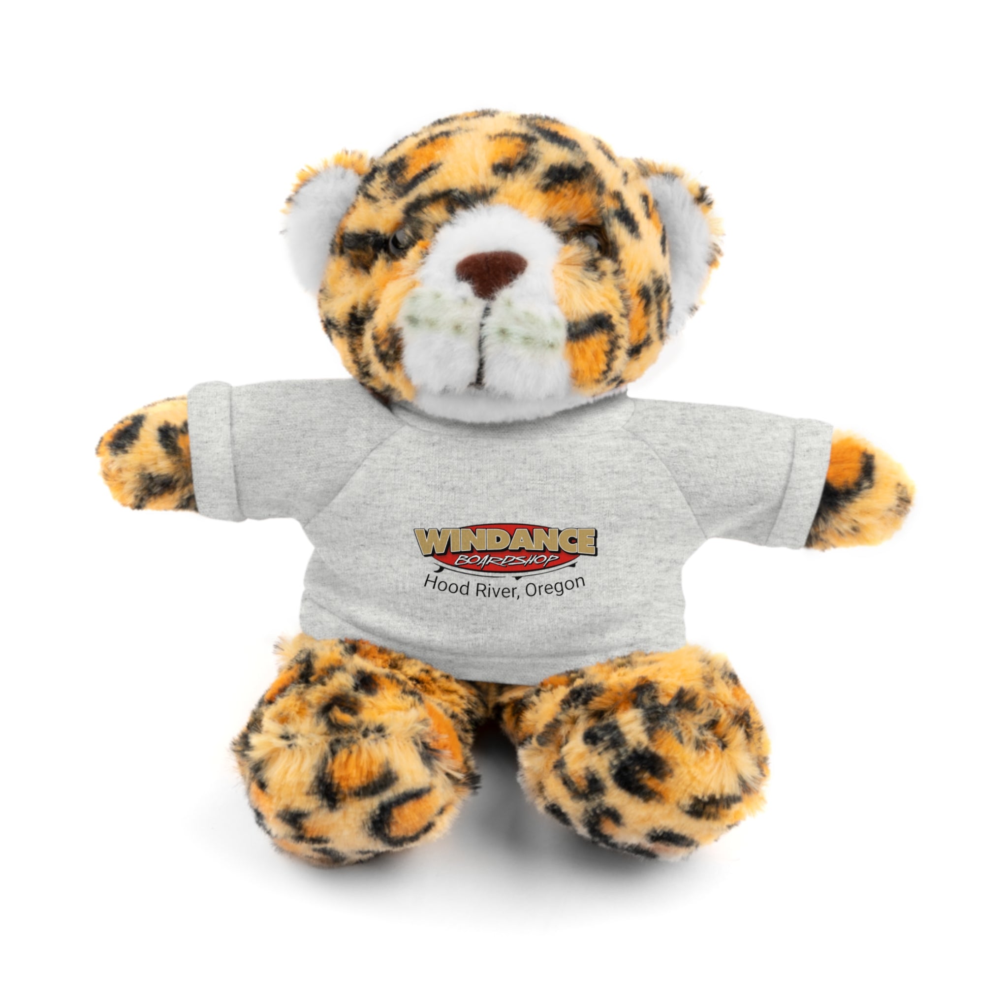 Plush Teddy with Windance Logo Tee — Hood River, Oregon Souvenir Stuffed Animal