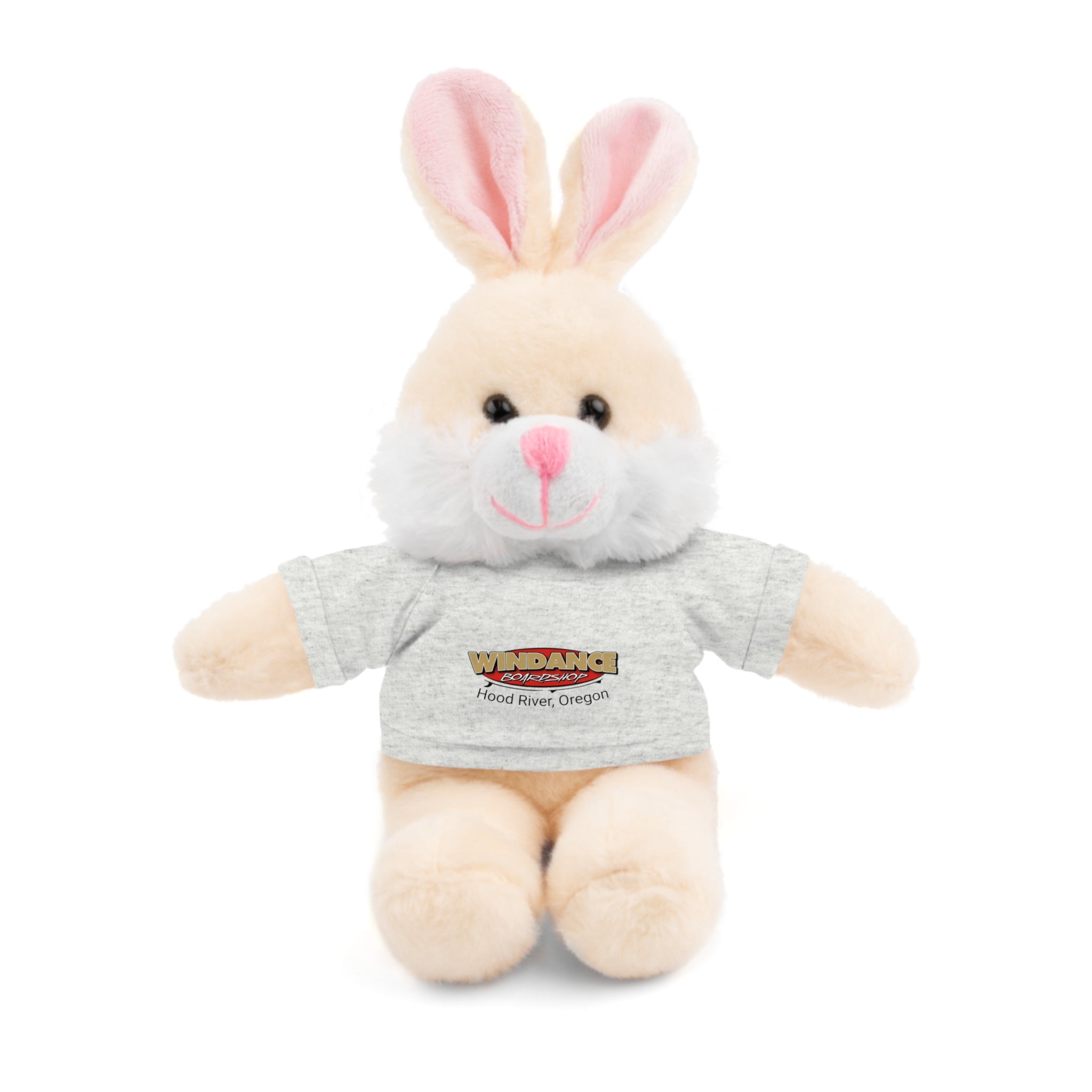 Plush Teddy with Windance Logo Tee — Hood River, Oregon Souvenir Stuffed Animal