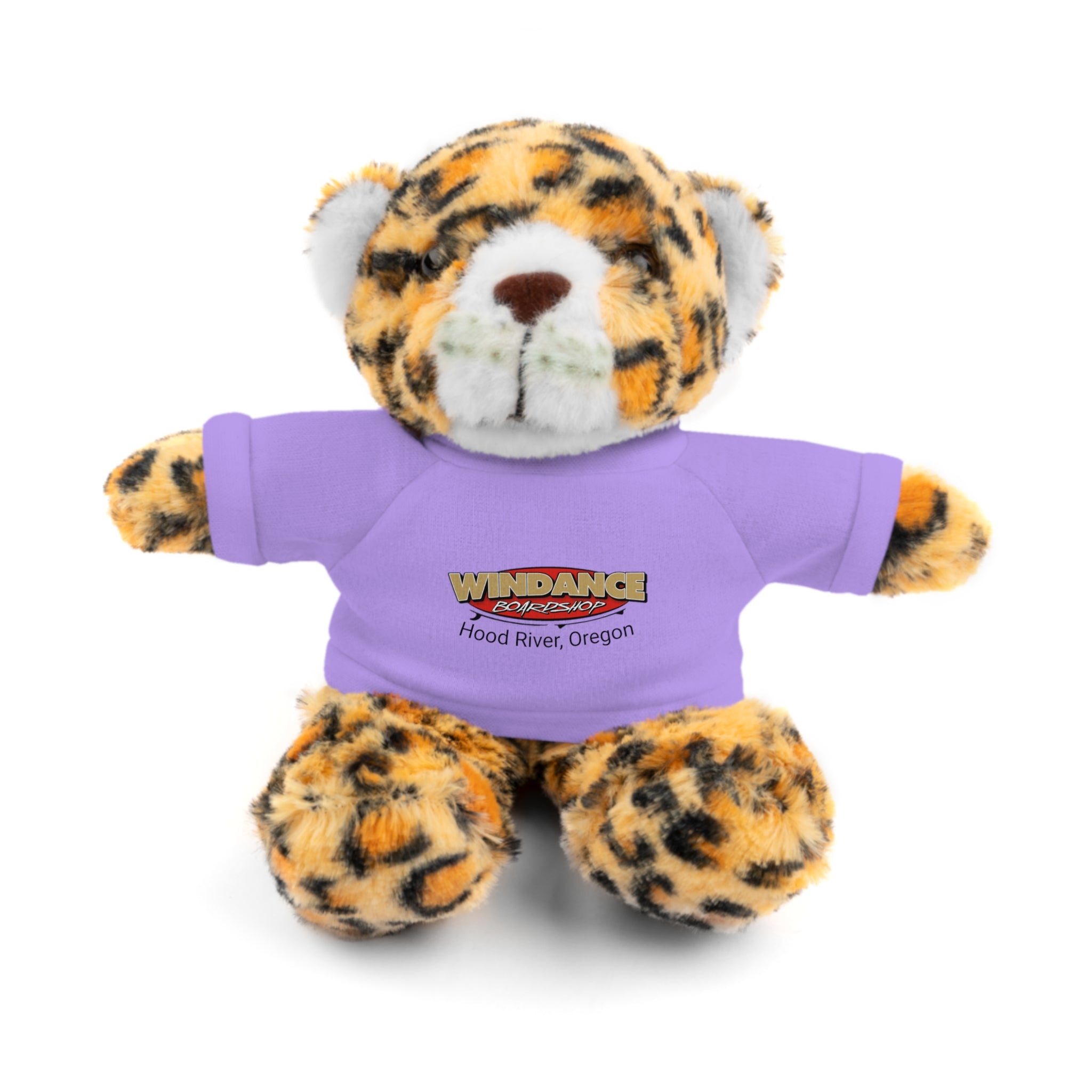 Plush Teddy with Windance Logo Tee — Hood River, Oregon Souvenir Stuffed Animal