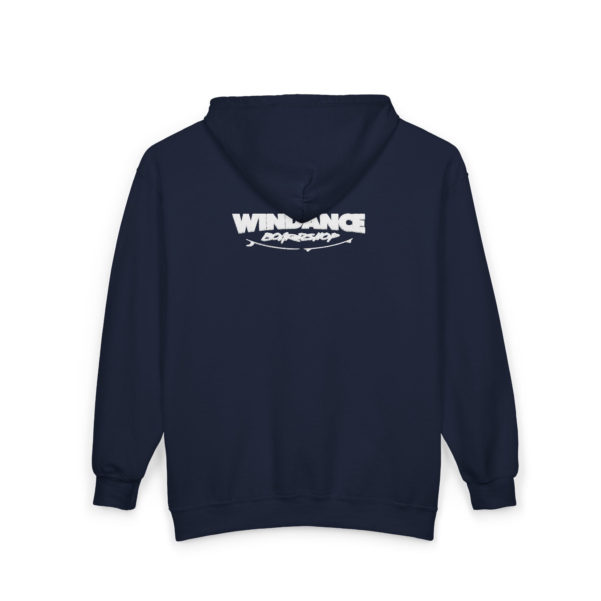 Windance Zip Hoodie – Black Full‑Zip Hooded Sweatshirt with Logo