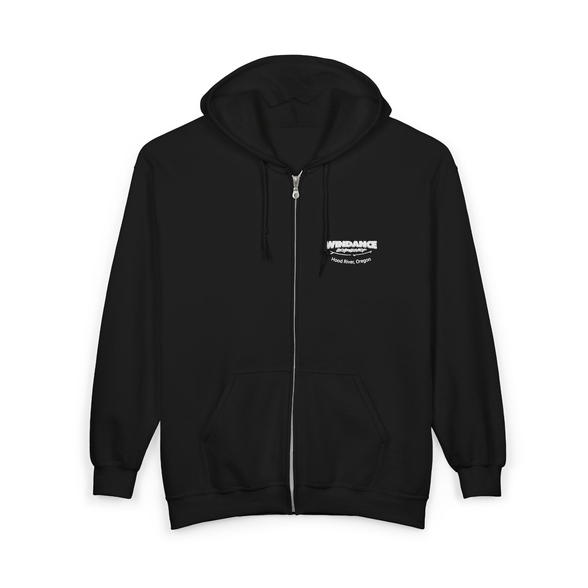 Windance Zip Hoodie – Black Full‑Zip Hooded Sweatshirt with Logo