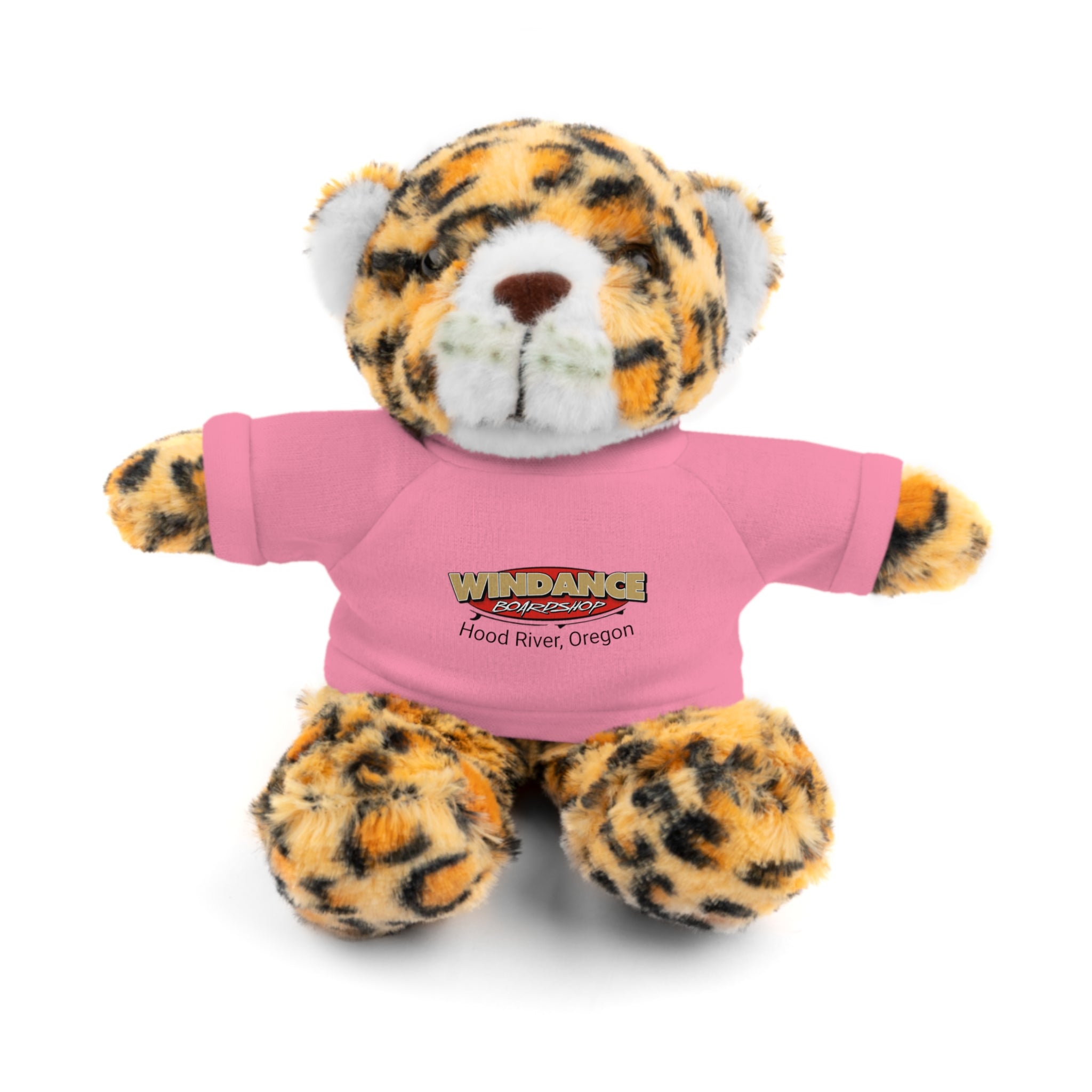 Plush Teddy with Windance Logo Tee — Hood River, Oregon Souvenir Stuffed Animal
