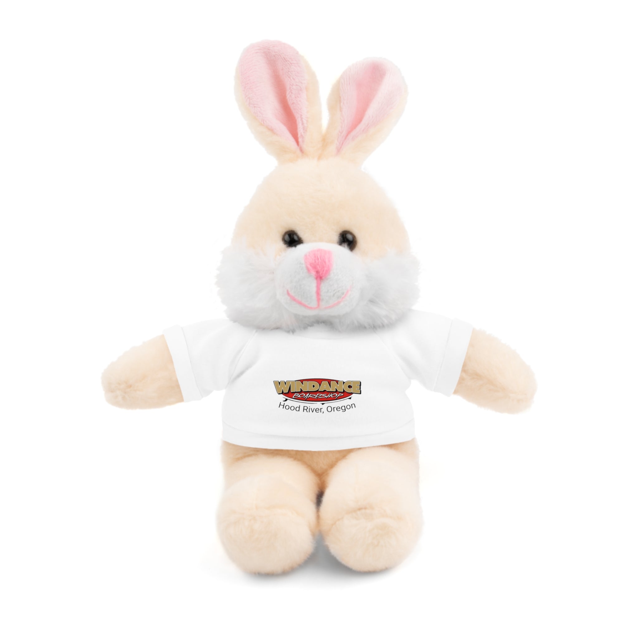Plush Teddy with Windance Logo Tee — Hood River, Oregon Souvenir Stuffed Animal