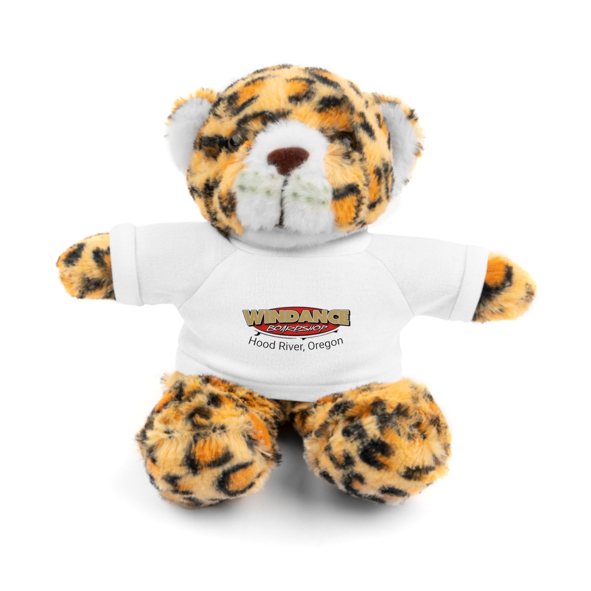 Plush Teddy with Windance Logo Tee — Hood River, Oregon Souvenir Stuffed Animal