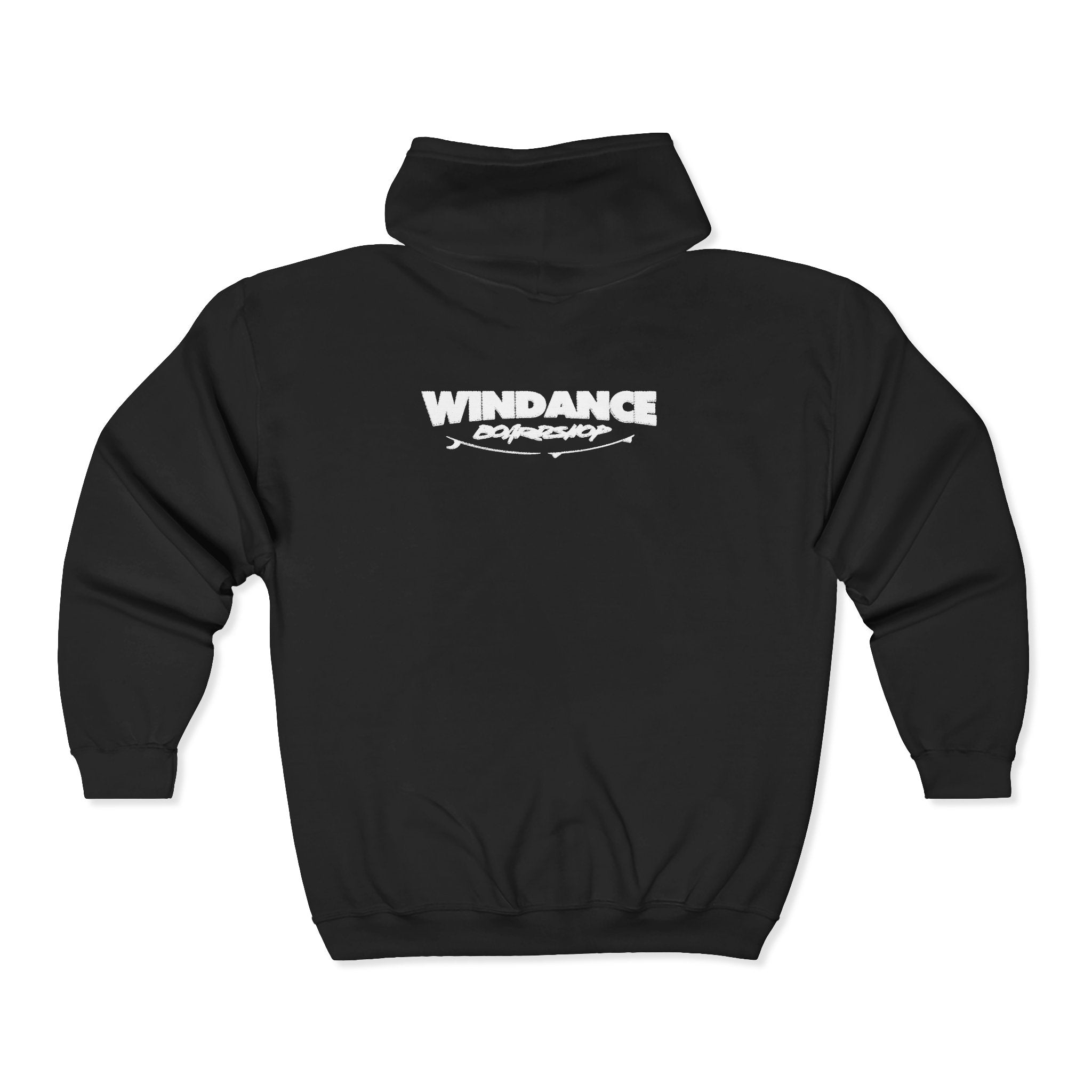 Windance Zip Hoodie – Black Full‑Zip Hooded Sweatshirt with Logo