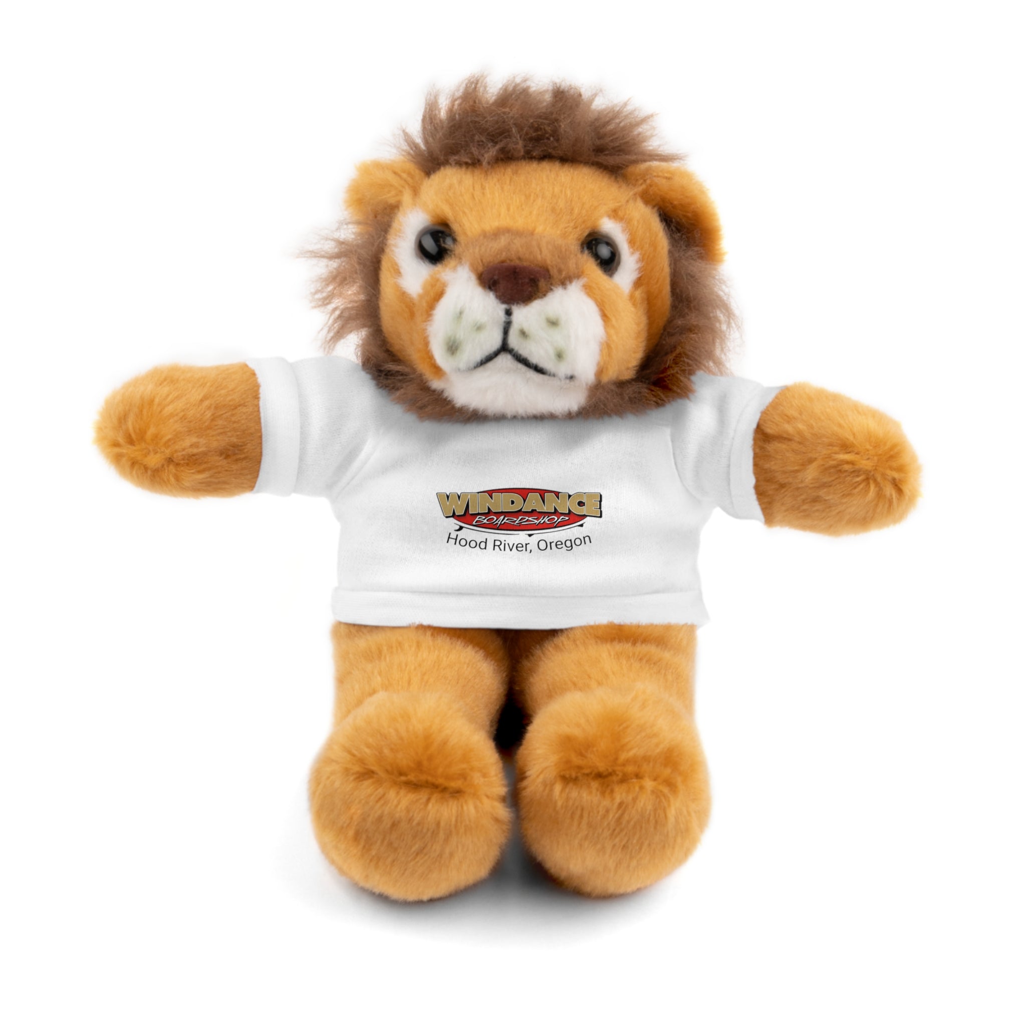 Plush Teddy with Windance Logo Tee — Hood River, Oregon Souvenir Stuffed Animal