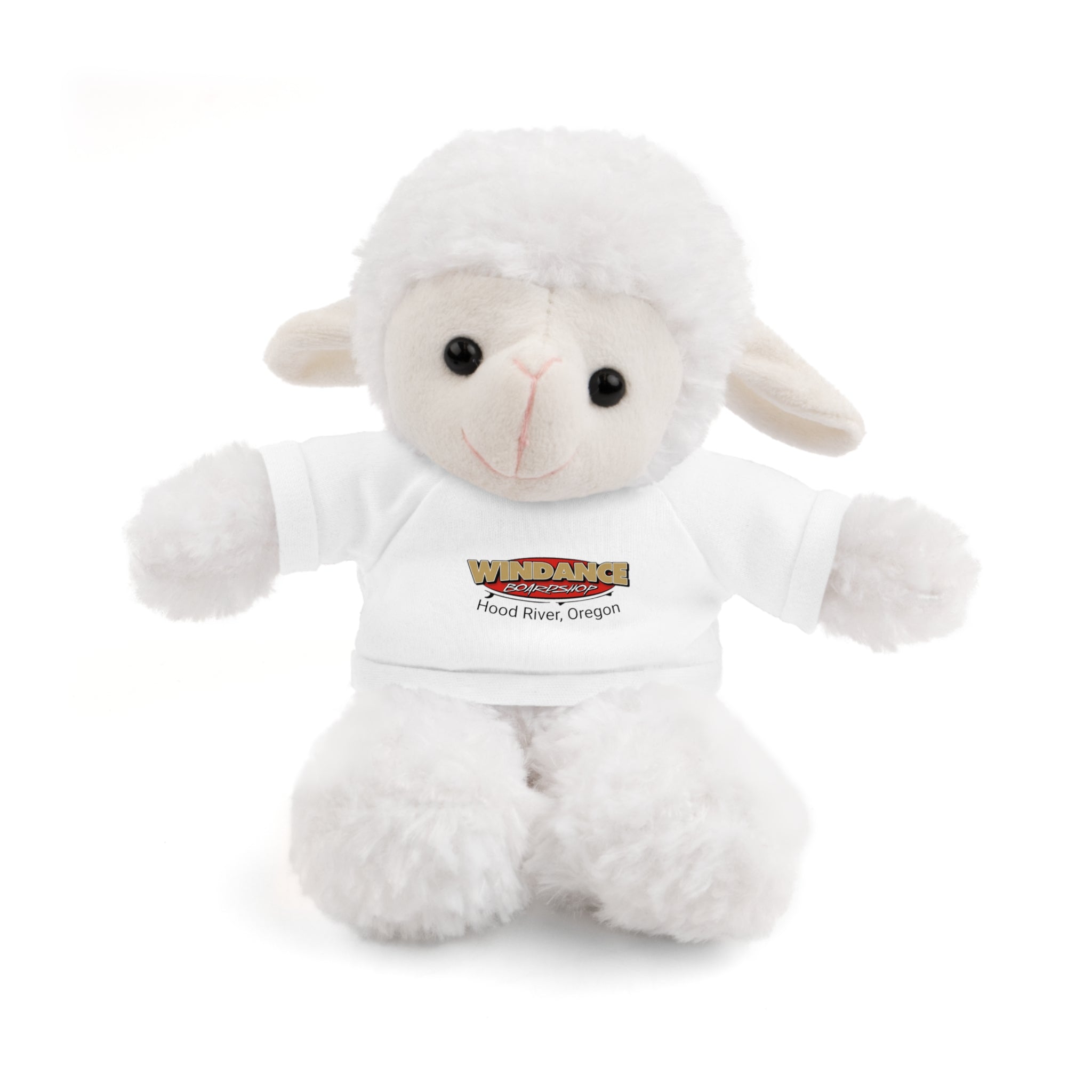 Plush Teddy with Windance Logo Tee — Hood River, Oregon Souvenir Stuffed Animal