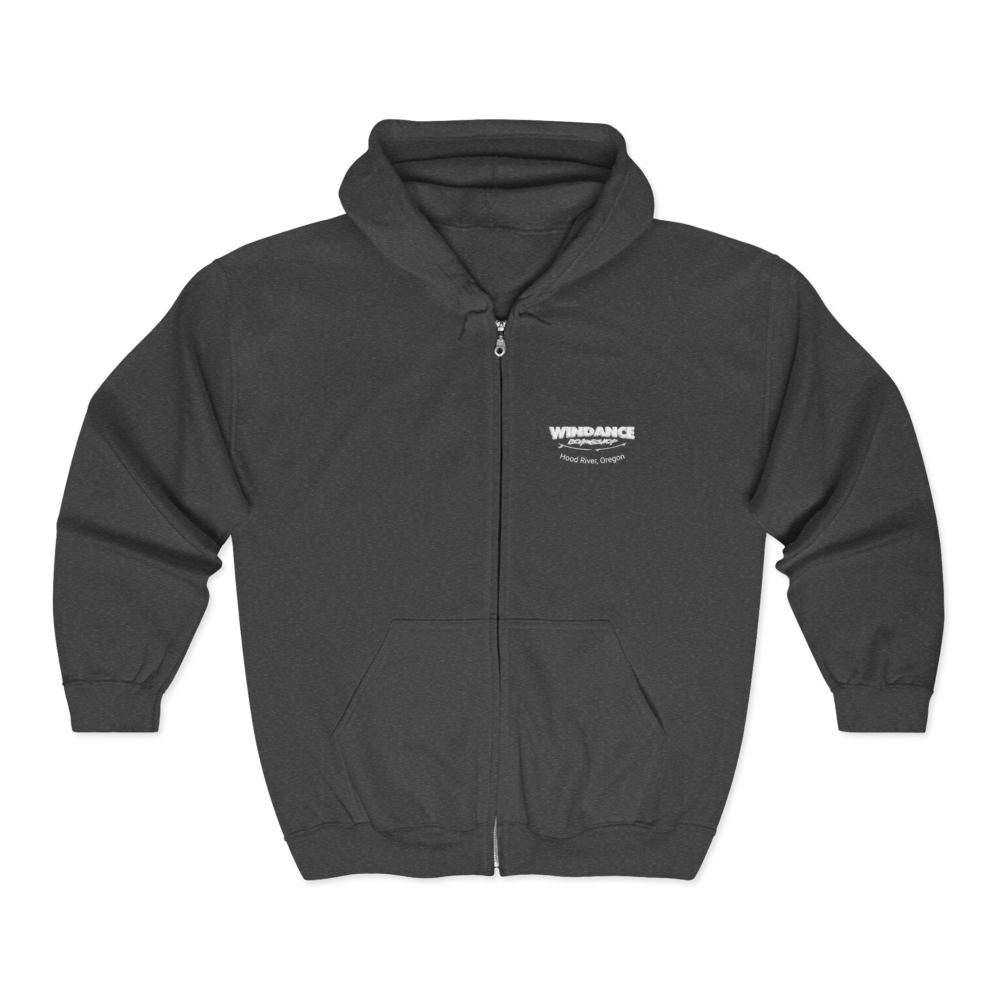 Windance Zip Hoodie – Black Full‑Zip Hooded Sweatshirt with Logo
