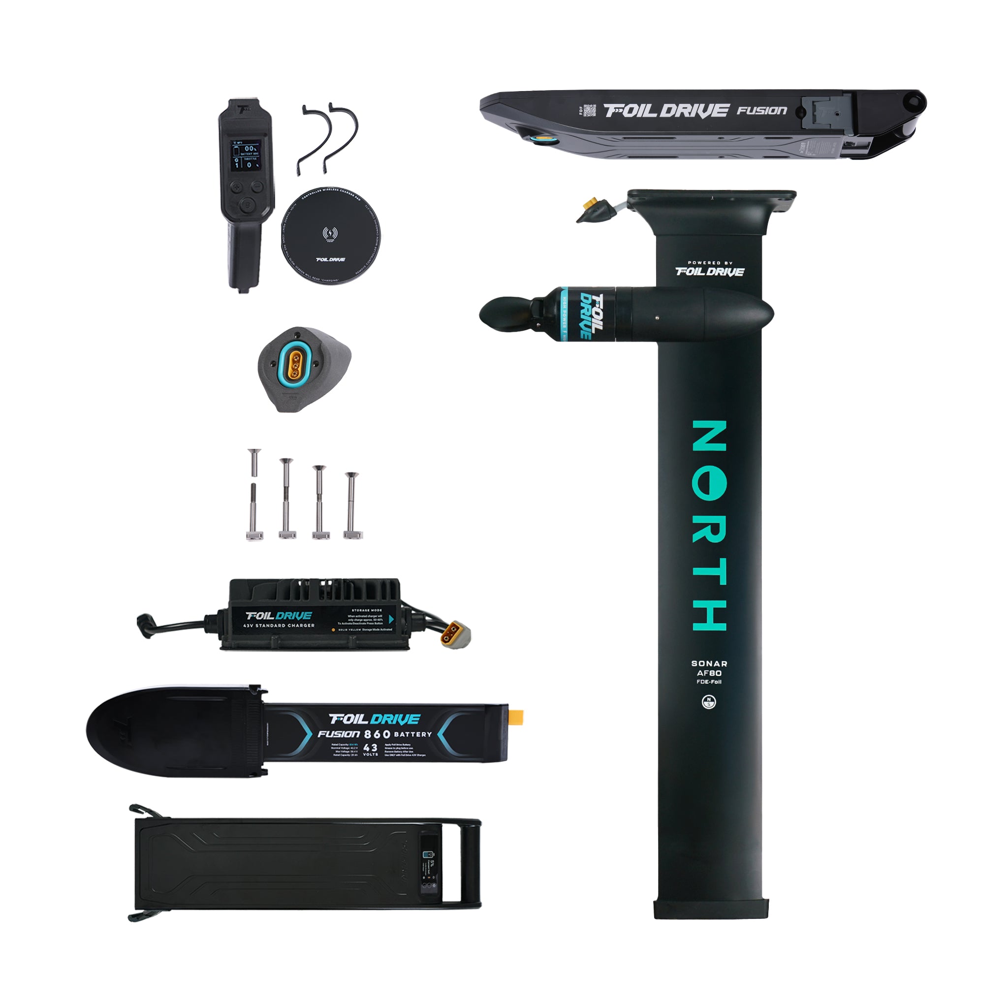 Foil Drive Fusion NORTH Sonar AF80 Integrated Mast Complete Kit