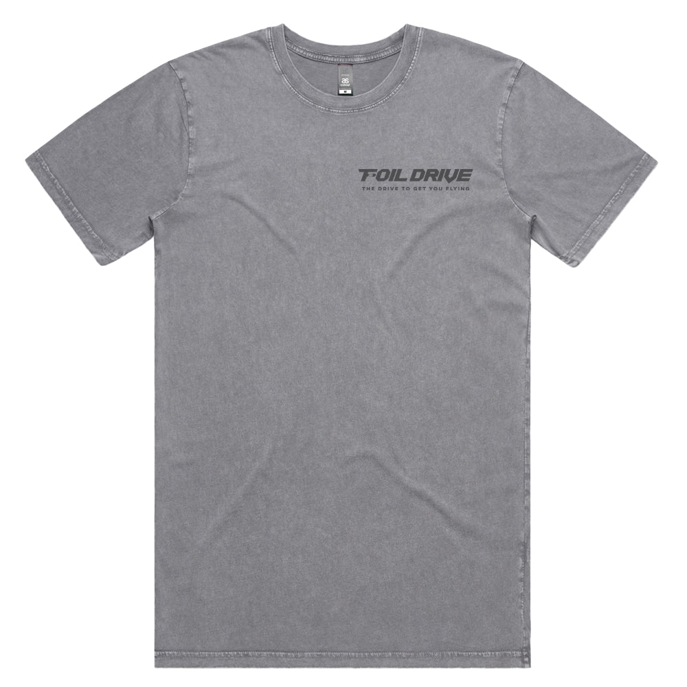 Foil Drive Icon Stone Wash Shirt Grey- Medium