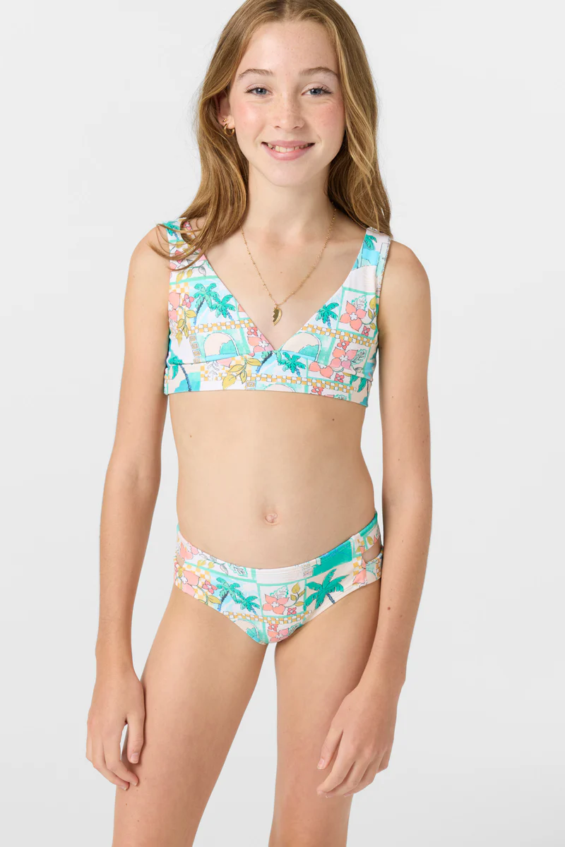 GIRL'S MARITIME FIXED TRI TOP SET