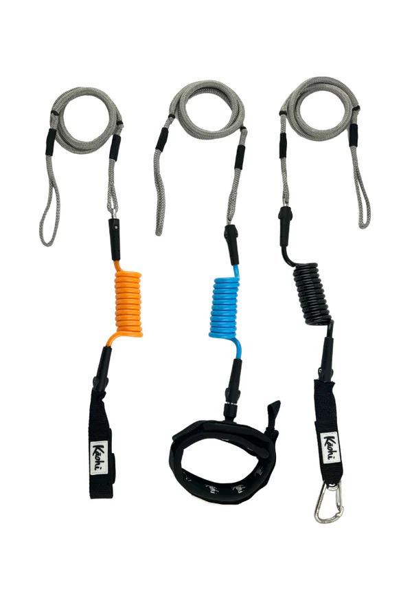 Kaohi INVIZ Leash - Original Hybrid for Downwind Foiling - 30" Dyneema Cord