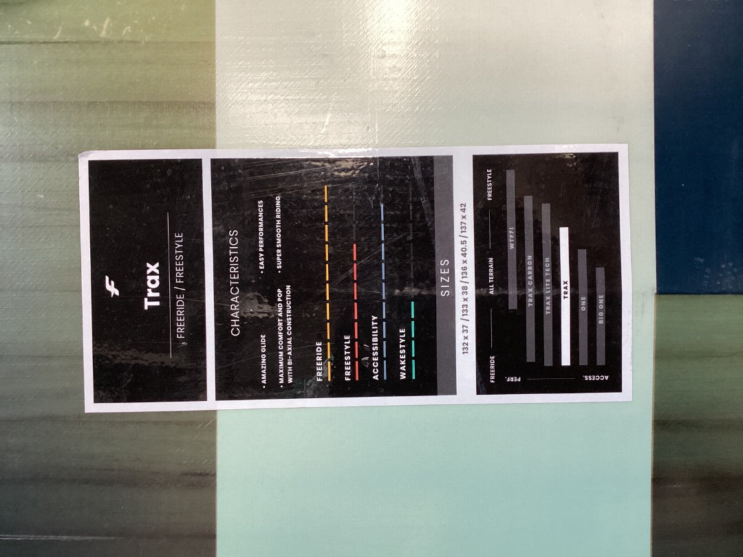 133x38cm F-One Trax,  B+ Condition