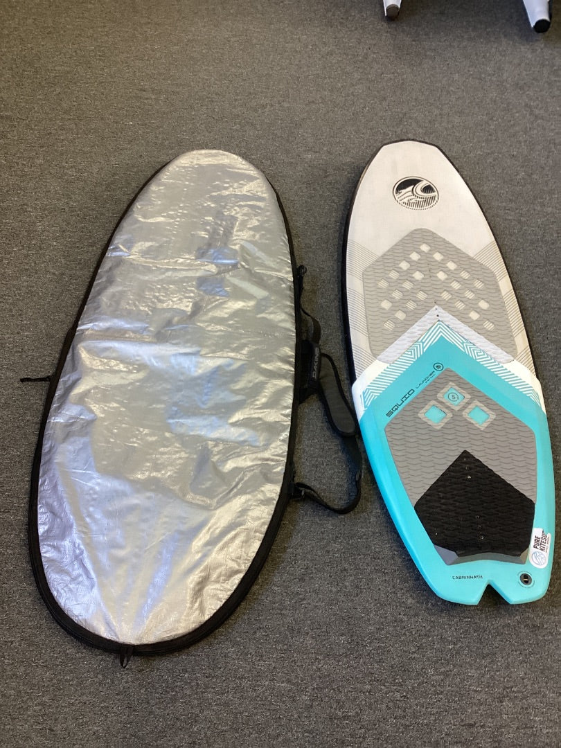5'2" x 20.7" x 23L Cabrinha Squid Surfer w/bag,  B Condition