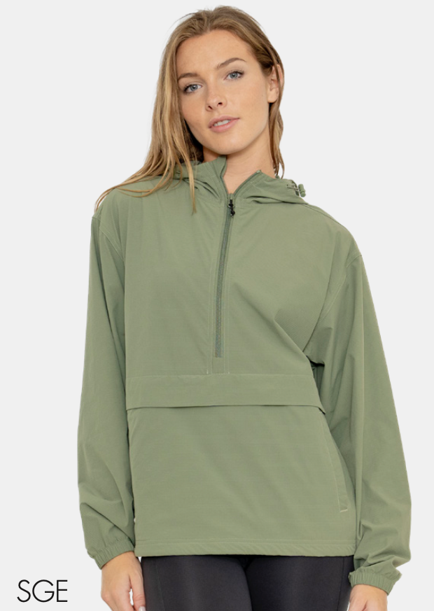 Windance WOMENS RELAY Long Sleeve Pull Over Hooded Windbreaker