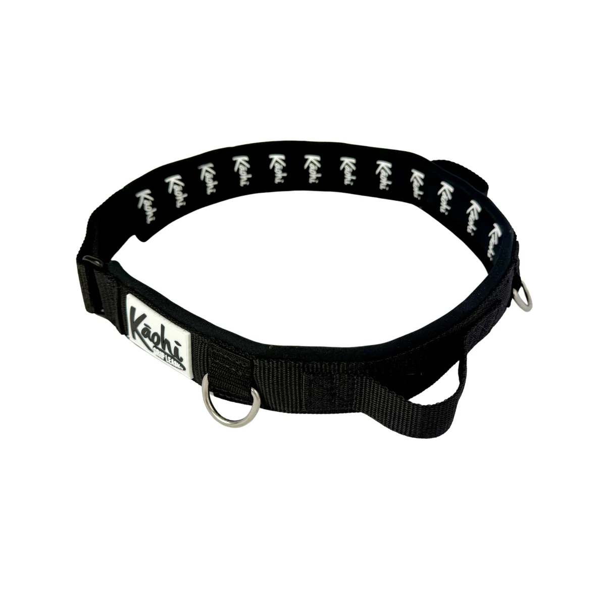 Kāohi Padded Black Belt Waist Belt