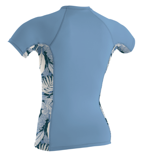 WOMEN'S SIDE PRINT S/S RASH GUARD