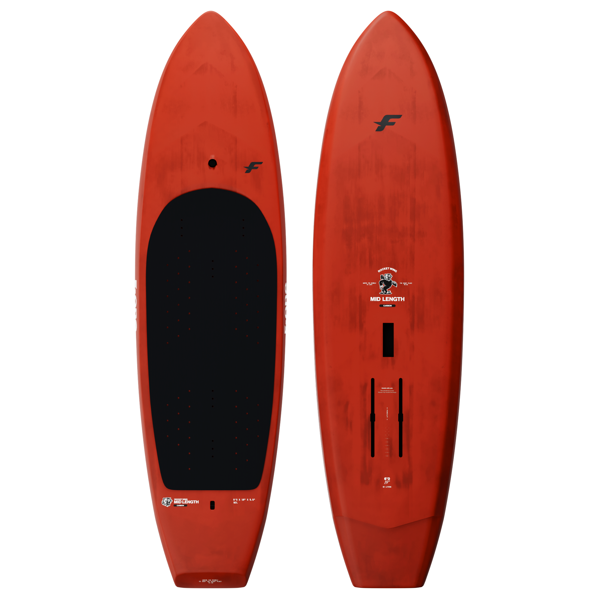 2026 F-One ROCKET WING MIDLENGTH CARBON Foilboard