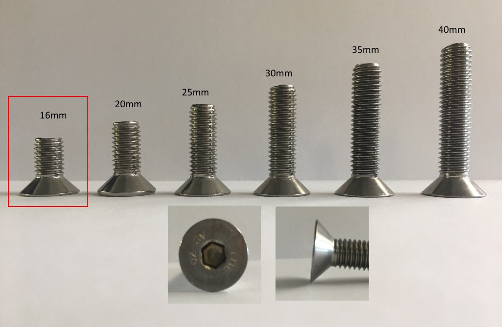 6mm x 20mm flat socket screw