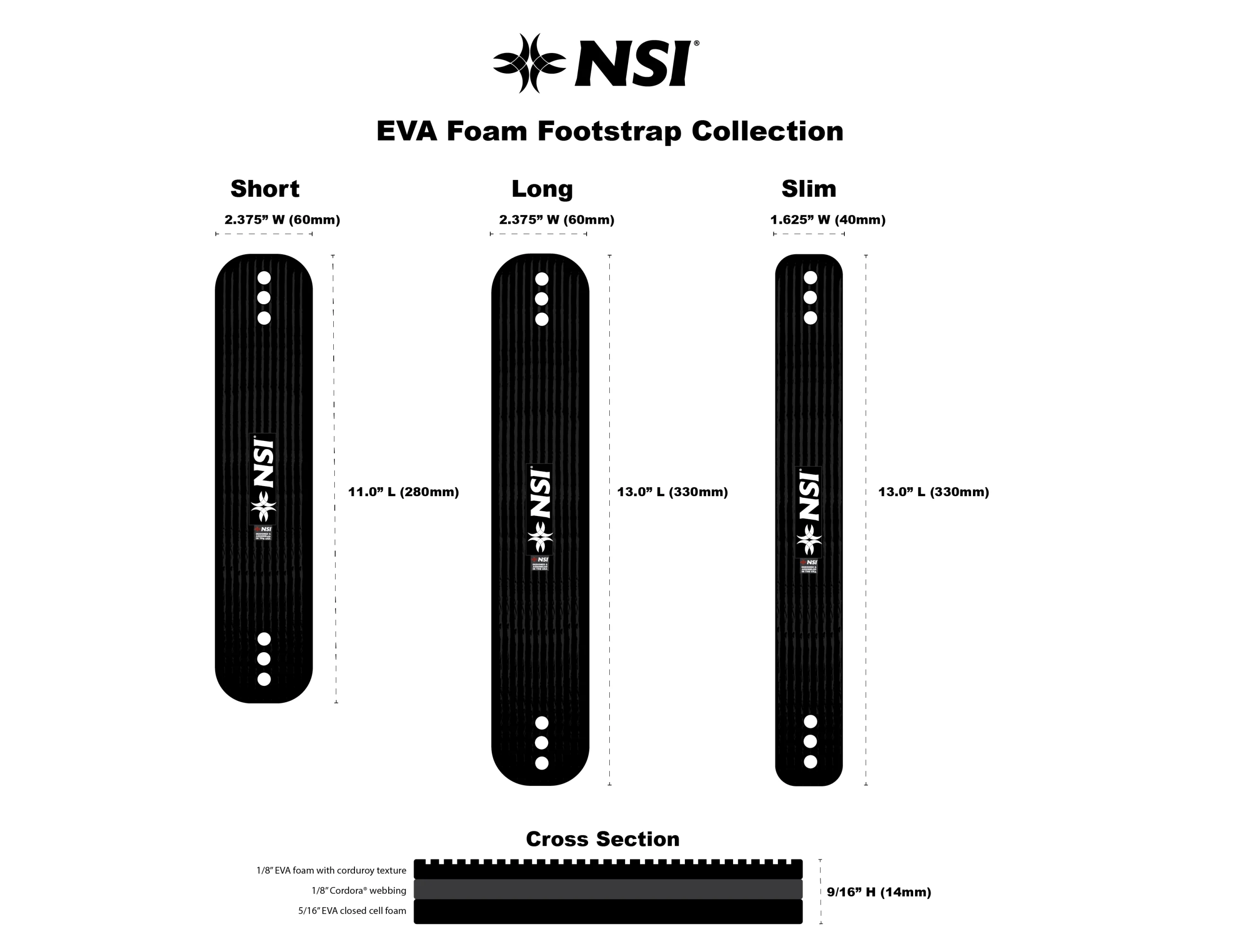 NSI  EVA Foam Foil Foot Strap