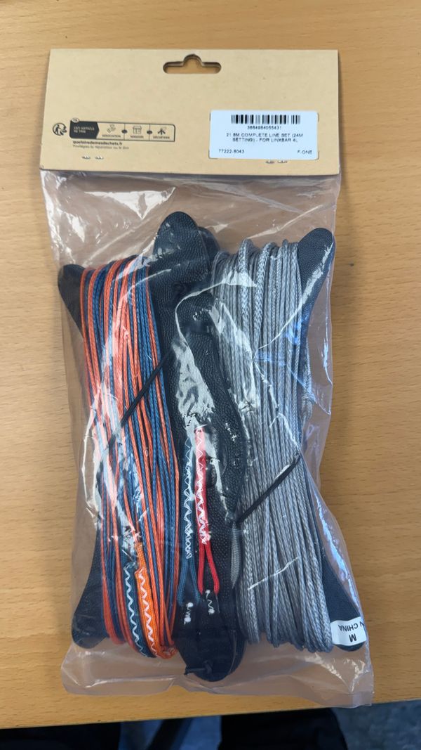 F-One 24m Complete Lines Set (Back Lines + Front Lines) Linx Bar 4 line - LINX 4L 2022